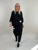 Sweatshirt 3/4 Arm in Schwarz Artikel 5862