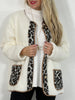 Teddy Jacke Leo Kurz in Creme Artikel 5398