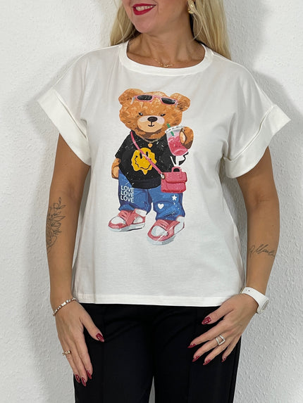 T-Shirt Teddy Boy in Offwhite Artikel 5400