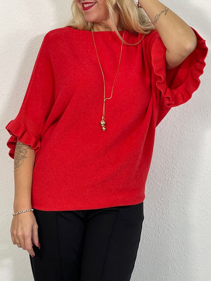 Pullover mit Rüschen in versch. Farben Artikel 5368