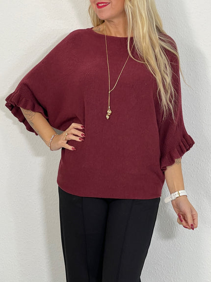 Pullover mit Rüschen in versch. Farben Artikel 5368