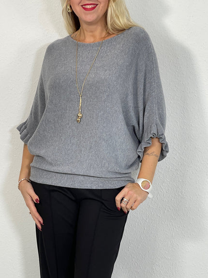 Pullover mit Rüschen in versch. Farben Artikel 5368