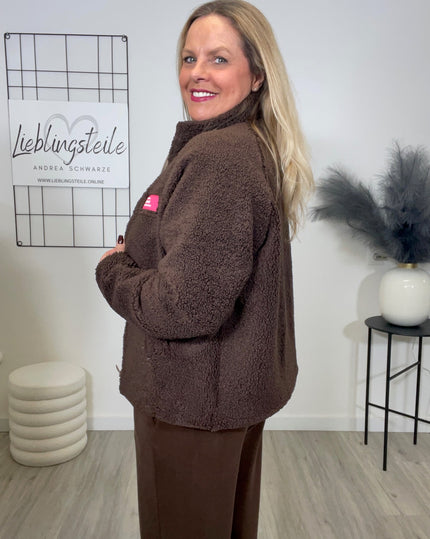 Jacke Teddy in Mokka Artikel 6668