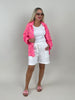 Musselin Bluse Muster in Pink/Orange