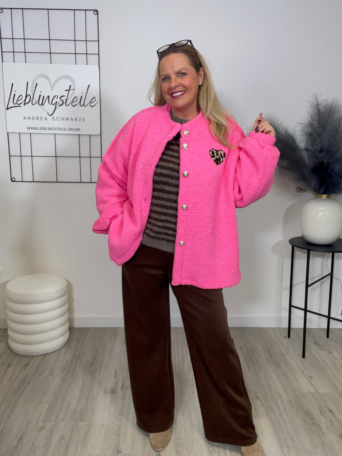 Jacke Teddy in Pink Artikel 6666