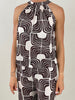 Neckholder Top Muster in Mokka/Offwhite Artikel 5919