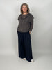Sweatshirt Kurzarm mit Kapuze Leo/Mokka