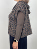 Sweatshirt Kurzarm mit Kapuze Leo/Mokka