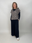 Sweatshirt Kurzarm mit Kapuze Leo/Mokka