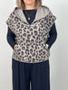 Sweatshirt Kurzarm mit Kapuze Leo/Taupe