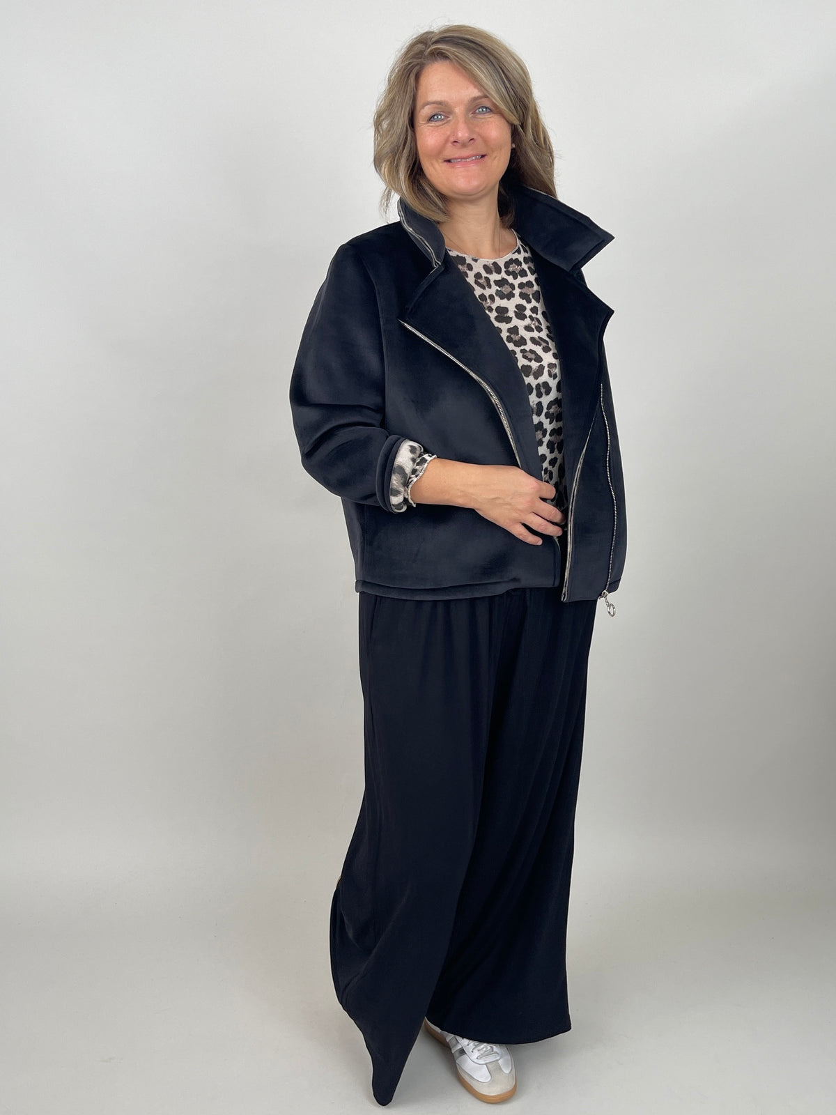Scuba Jacke in Schwarz
