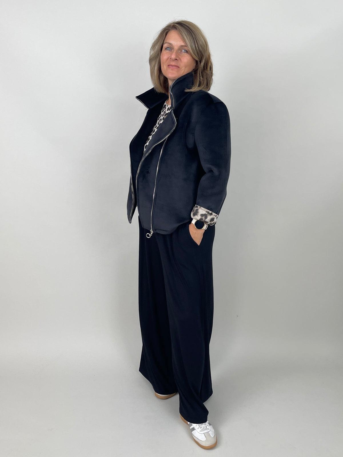 Scuba Jacke in Schwarz