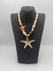 Kette Kurz Seestern mit Details Gold