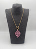 Kette Glitzer Anhänger Gold/Pink