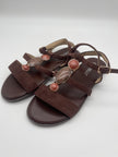 Sandalen mit Steinen in Mokka
