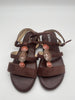 Sandalen mit Steinen in Mokka