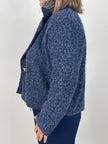 Kuschelige Blazerjacke in Marine