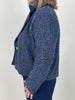 Kuschelige Blazerjacke in Marine