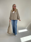 Cardigan Smiley in Taupe Artikel 6310
