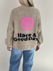 Cardigan Smiley in Taupe Artikel 6310