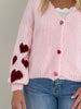 Cardigan Herzen in Rosa Artikel 6306