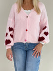 Cardigan Herzen in Rosa Artikel 6306