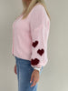 Cardigan Herzen in Rosa Artikel 6306