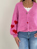 Cardigan Herzen in Pink Artikel 6307
