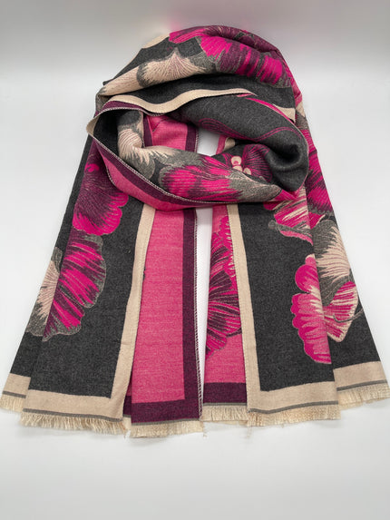 Schal Muster in Pink/Grau/Beige Artikel 5422