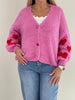 Cardigan Herzen in Pink Artikel 6307