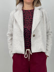 Kuschelige Blazerjacke in Beige