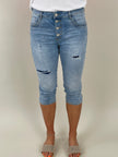 Capri-Jeans mit Strasssteinchen Artikel 5891