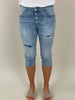 Capri-Jeans mit Strasssteinchen Artikel 5891