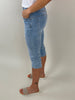 Capri-Jeans mit Strasssteinchen Artikel 5891