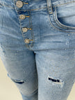 Capri-Jeans mit Strasssteinchen Artikel 5891