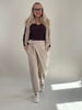 Hose mit Bindedetail in Beige Art. 6315