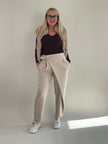 Hose mit Bindedetail in Beige Art. 6315
