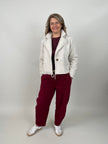 Jogpants Ballon-Schnitt in Bordeaux