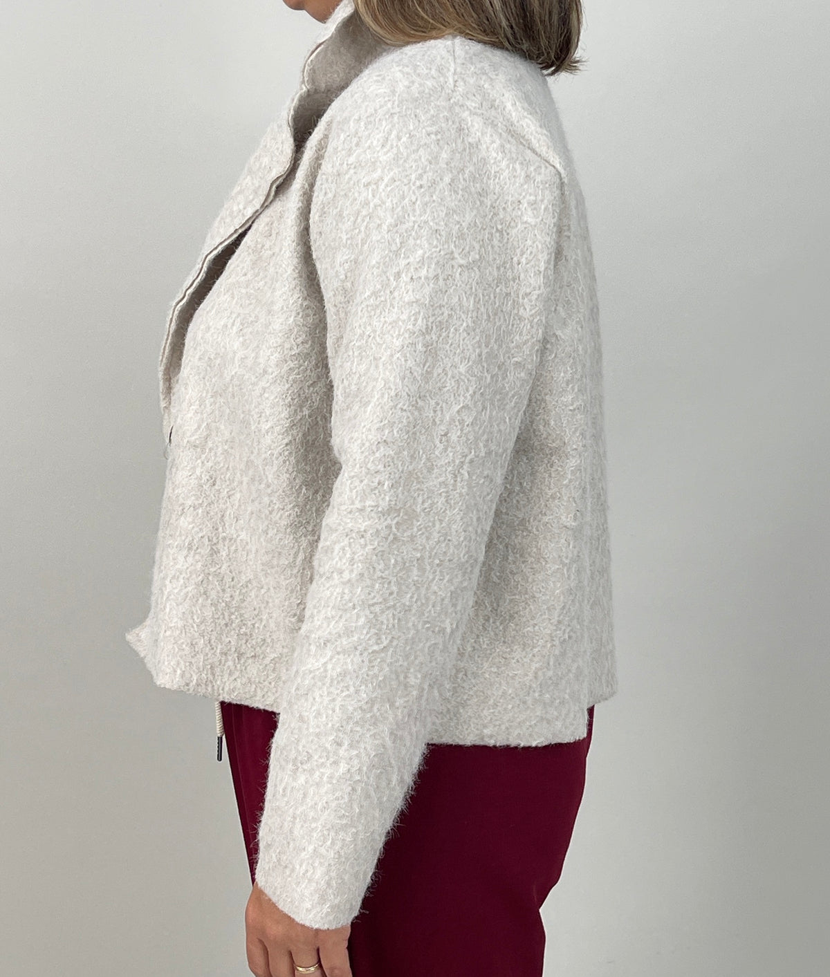 Kuschelige Blazerjacke in Beige
