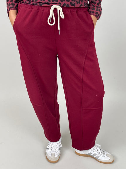 Jogpants Ballon-Schnitt in Bordeaux