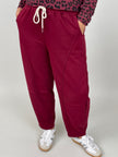 Jogpants Ballon-Schnitt in Bordeaux