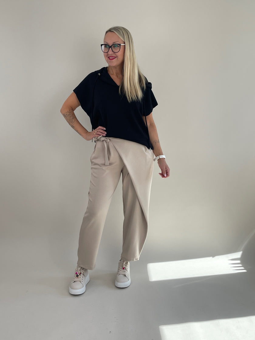 Sweatshirt Kurzarm mit Kapuze in versch. Farben Art. 6314