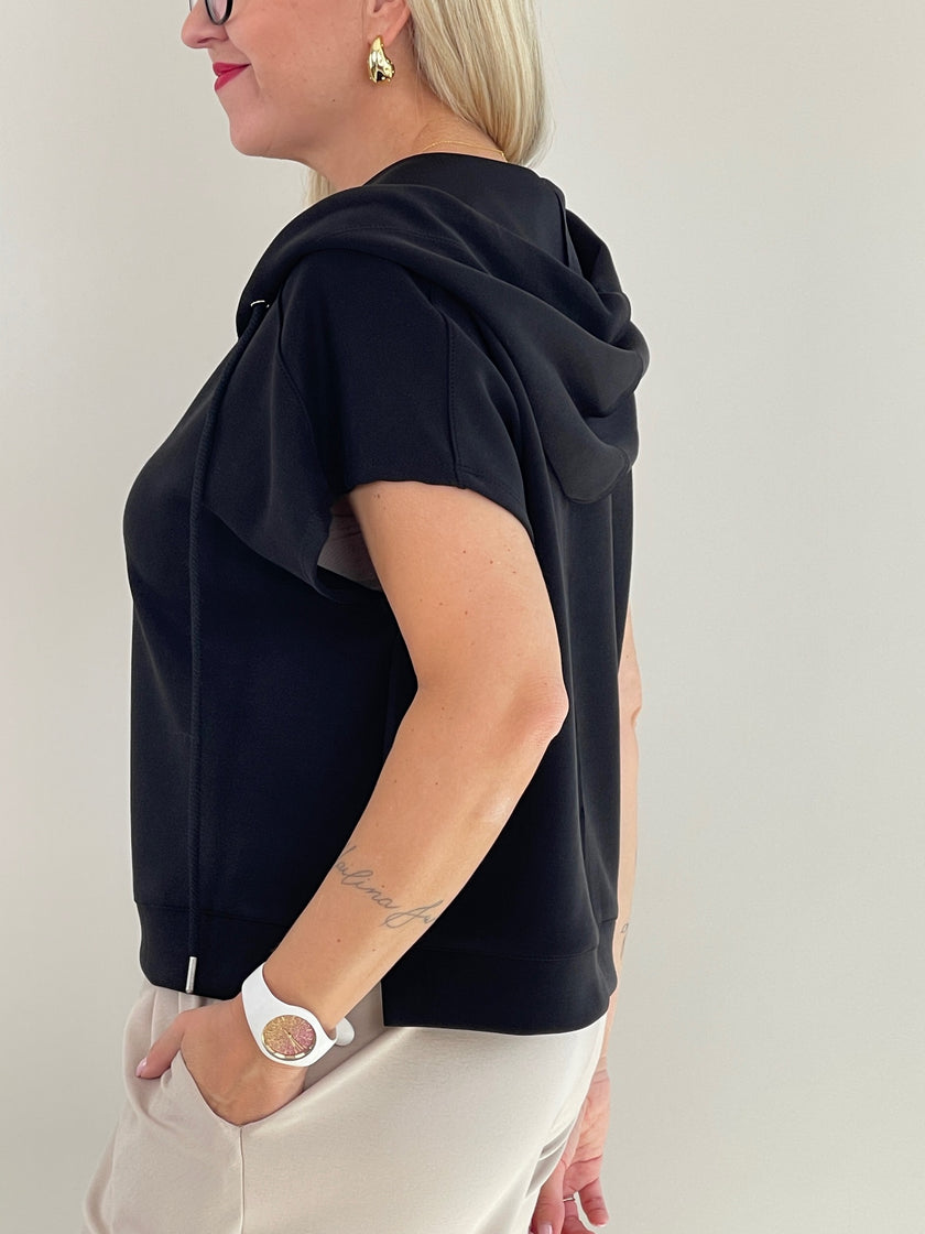 Sweatshirt Kurzarm mit Kapuze in versch. Farben Art. 6314