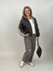 Steppjacke mit Streifen in Mokka