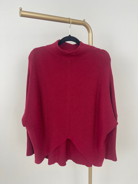 Pullover Uni Fledermaus-Ärmel in versch. Farben Art. 6681