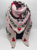 Dreieckstuch Leo Love Creme/Rot
