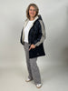Steppjacke mit Streifen in Schwarz
