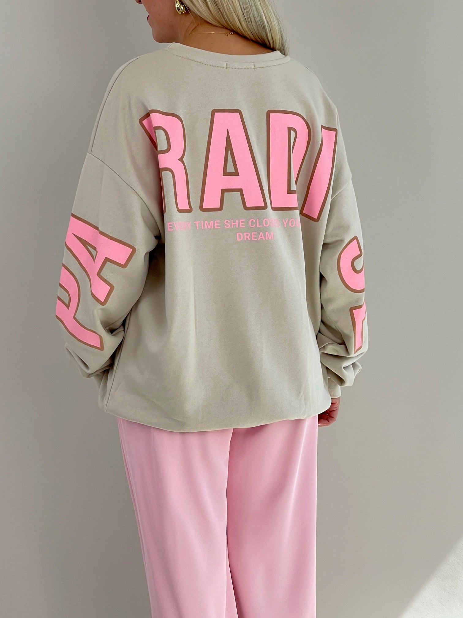 Long-Sweatshirt in Beige Artikel 6303
