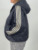 Steppjacke mit Streifen in Schwarz