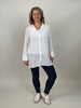 Lässige Longbluse in Weiß